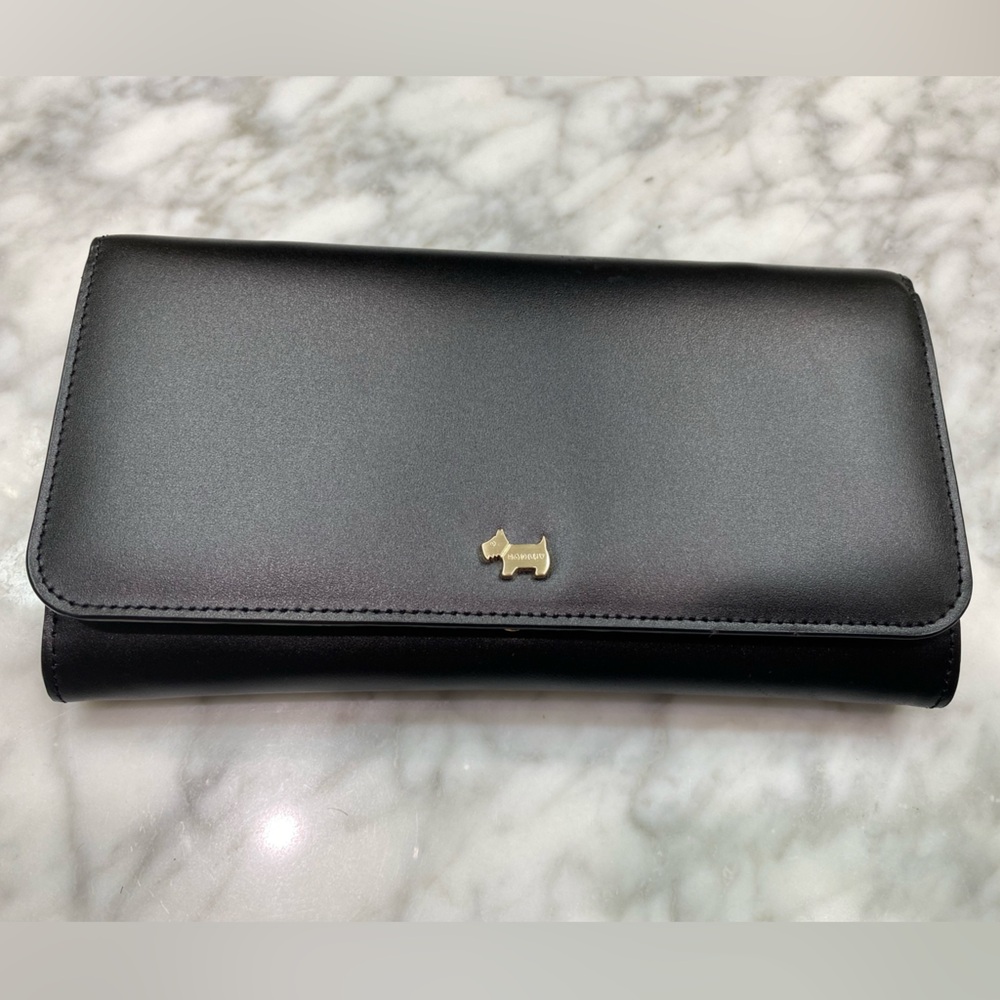 Black Wallet with Gold Accent